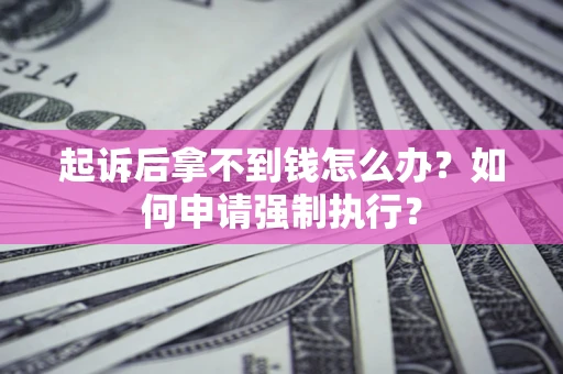 北京起诉后拿不到钱怎么办？如何申请强制执行？