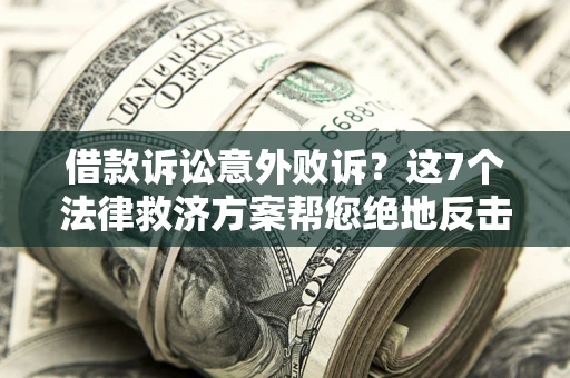 北京借款诉讼意外败诉？这7个法律救济方案帮您绝地反击！