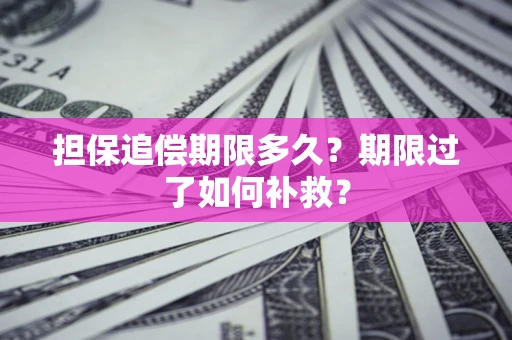 北京担保追偿期限多久？期限过了如何补救？