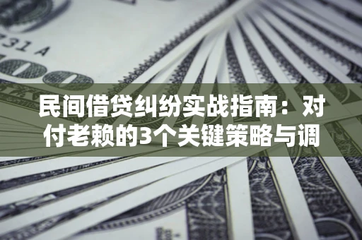 北京民间借贷纠纷实战指南：对付老赖的3个关键策略与调解盲区解析