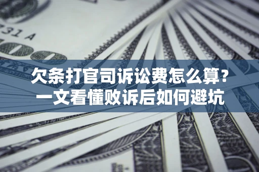 北京欠条打官司诉讼费怎么算？一文看懂败诉后如何避坑