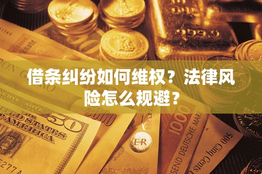 北京借条纠纷如何维权？法律风险怎么规避？